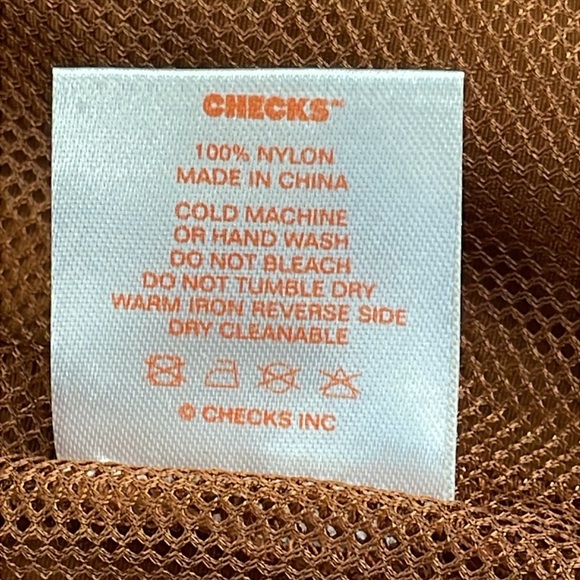 NWT Checks Butterfly Logo Graphic Nylon Jacket in Toasted Coconut Sz S - Picture 9 of 15